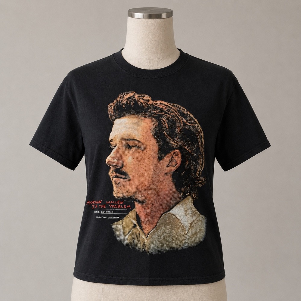 Morgan Wallen Im The Problem Black Graphic T-Shirt Mens Medium Concert‎ Tour Tee
